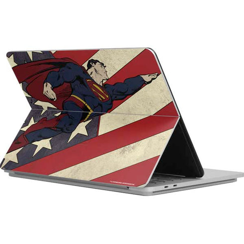 DC Comics Superman Vintage Pose American Flag Surface Laptop Studio Skin